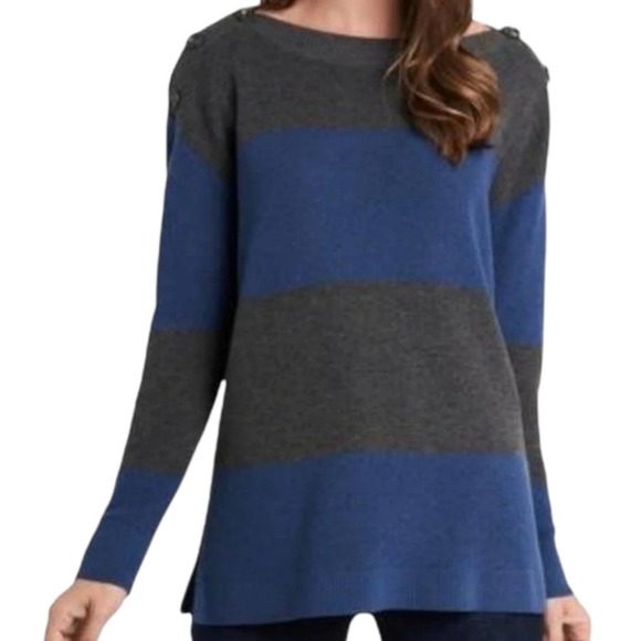 Vince Camuto Button Shoulder Colorblocked Sweater NWOT - Picture 12 of 12